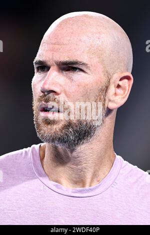 Adrian Mannarino de France lors du tournoi de tennis Australian Open AO 2024 Grand Chelem le 19 janvier 2024 au Melbourne Park en Australie. Photo de Joly Victor/ABACAPRESS.COM Banque D'Images