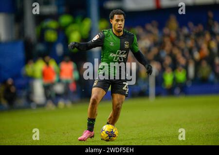 Milan van Ewijk de Coventry City lors du Sky Bet Championship Match Sheffield Wednesday vs Coventry City à Hillsborough, Sheffield, Royaume-Uni, le 20 janvier 2024 (photo Craig Cresswell/News Images) à, le 1/20/2024. (Photo de Craig Cresswell/News Images/Sipa USA) crédit : SIPA USA/Alamy Live News Banque D'Images