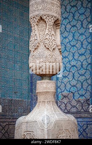 Pilier du palais Tash Khauli, Khiva, Ouzbékistan Banque D'Images