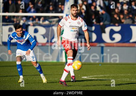 Brescia, Italie. 20 janvier 2024. Filippo Scaglia (Sudtirol) lors de Brescia Calcio vs FC Sudtirol, match italien de football Serie B à Brescia, Italie, janvier 20 2024 crédit : Independent photo Agency/Alamy Live News Banque D'Images