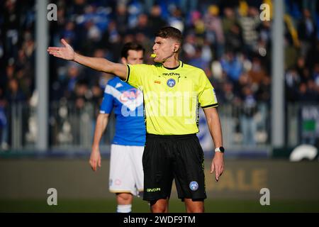 Brescia, Italie. 20 janvier 2024. Francesco Cosso (arbitre) lors de Brescia Calcio vs FC Sudtirol, match italien de football Serie B à Brescia, Italie, janvier 20 2024 crédit : Independent photo Agency/Alamy Live News Banque D'Images