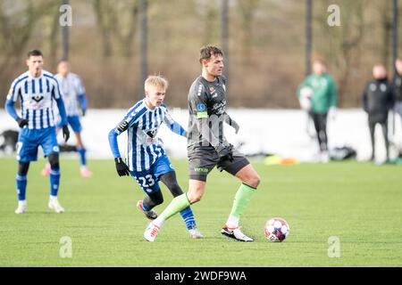 Varde, Danemark. 19 janvier 2024. Magnus Westergaard (28) de Viborg FF vu lors d'un test match entre Esbjerg FB et Viborg FF à Varde. (Crédit photo : Gonzales photo - Frederikke Jensen). Banque D'Images