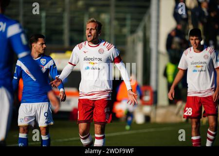 Brescia, Italie. 20 janvier 2024. Fabian Tait (Sudtirol) lors de Brescia Calcio vs FC Sudtirol, match italien de football Serie B à Brescia, Italie, janvier 20 2024 crédit : Agence photo indépendante/Alamy Live News Banque D'Images