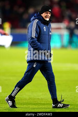 Julio Figueroa, entraîneur adjoint de Nottingham Forest, avant le match de Premier League au Gtech Community Stadium, à Londres. Date de la photo : samedi 20 janvier 2024. Banque D'Images