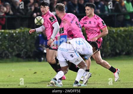 Trévise, Italie. 20 janvier 2024. Federico Ruzza ( Benetton Rugby ) pendant Benetton Rugby vs Montpellier Herault Rugby, Rugby Challenge Cup match à Trévise, Italie, janvier 20 2024 crédit : Agence de photo indépendante/Alamy Live News Banque D'Images