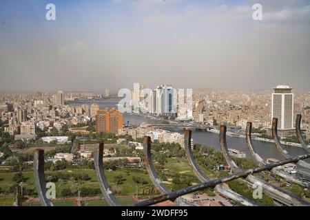 Vue sur l'île depuis la Tour du Caire Banque D'Images