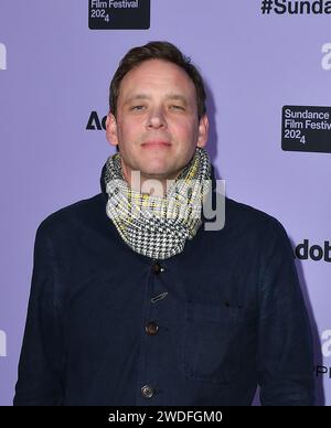 Dominic Norris assiste à la première de The Outrun lors du Festival du film de Sundance 2024 au Library Center Theatre le 19 janvier 2024 à Park City, Utah. Photo : C Flanigan/imageSPACE/Sipa USA crédit : SIPA USA/Alamy Live News Banque D'Images