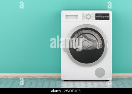 Sèche-linge à l'intérieur près du mur, rendu 3D. Banque D'Images