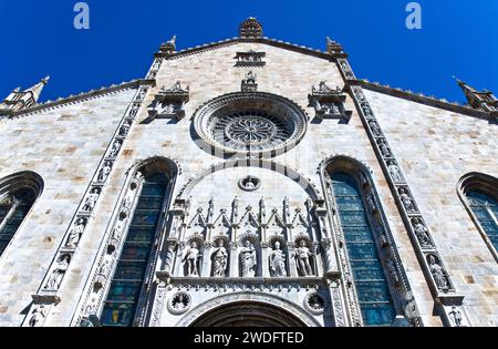 Italie, Lombardie Côme, Piazza Duomo la cathédrale - le Duomo - détail Banque D'Images