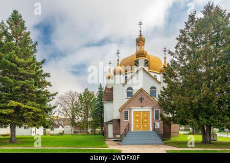 Le St. L'église orthodoxe ukrainienne de George à St. Frances, Ontario, Canada. Banque D'Images