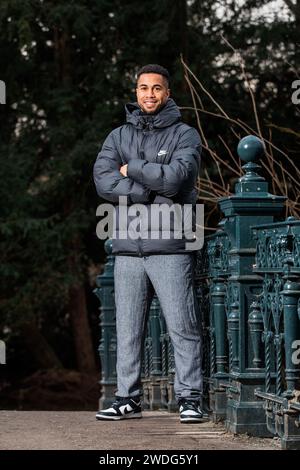 Amsterdam, pays-Bas. 20 janvier 2024. AMSTERDAM. 20-01-2024. Vondelpark. Portrait du footballeur Pele van Anholt. Crédit : Pro Shots/Alamy Live News Banque D'Images