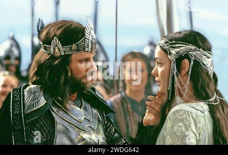 SEIGNEUR DES ANNEAUX : LE RETOUR DU ROI 2003 WARNER BROS. Films avec Viggo Mortensen et Liv Tyler Banque D'Images