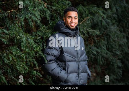 Amsterdam, pays-Bas. 20 janvier 2024. AMSTERDAM. 20-01-2024. Vondelpark. Portrait du footballeur Pele van Anholt. Crédit : Pro Shots/Alamy Live News Banque D'Images