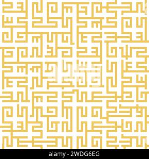 Motif vectoriel sans couture de labyrinthe de clé grecque. Arrière-plan imprimé en tissu de style méditerranéen ancien. Illustration de Vecteur