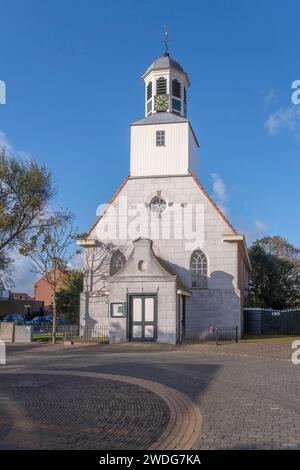 Église protestante de de Koog, île de Texel en mer du Nord, Hollande du Nord, pays-Bas Banque D'Images