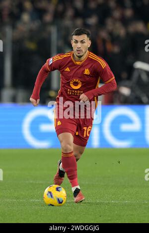 Rome, Italie. 20 janvier 2024, Stadio Olimpico, Roma, Italie ; Serie A football; Roma contre Vérone ; Leandro Paredes de AS Roma crédit : Roberto Ramaccia/Alamy Live News Banque D'Images