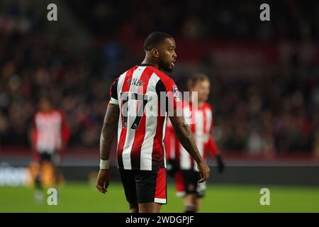 Brentford, Londres, Royaume-Uni. 20 janvier 2024 ; Gtech Community Stadium, Brentford, Londres, Angleterre; premier League football, Brentford contre Nottingham Forest ; Ivan Toney de Brentford crédit : action plus Sports Images/Alamy Live News Banque D'Images