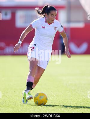 Séville, Espagne. 20 avril 2024. Lucia Rodriguez du Sevilla FC lors du match de Liga entre le Sevilla FC et le Villarreal CF a joué au Jesus Navas Stadium le 20 2024 janvier à Séville, en Espagne. (Photo PRESSINPHOTO) crédit : PRESSINPHOTO SPORTS AGENCY/Alamy Live News Banque D'Images
