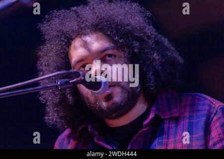 Glasgow, Écosse. 20 janvier 2024. Bownbear jouant Durung la 12e Roaming Roots Review au Celtic Connections Festival 2024. Crédit : Tim Gray/Alamy Live News Banque D'Images