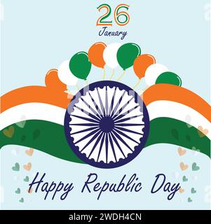 Joyeux jour de la République indienne Illustration de Vecteur