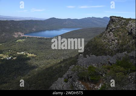 Vue depuis le belvédère Pinnacle dans le parc national des Grampians, Australie Banque D'Images