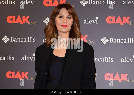 Rome, Italie. 20 janvier 2024. Paola Cortellesi assiste au tapis rouge Ciak d'Oro 2023 à la Galleria del Cardinale Colonna. (Photo Mario Cartelli/SOPA Images/Sipa USA) crédit : SIPA USA/Alamy Live News Banque D'Images