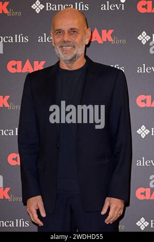Rome, Italie. 20 janvier 2024. Riccardo Milani assiste au tapis rouge Ciak d'Oro 2023 à la Galleria del Cardinale Colonna. Crédit : SOPA Images Limited/Alamy Live News Banque D'Images