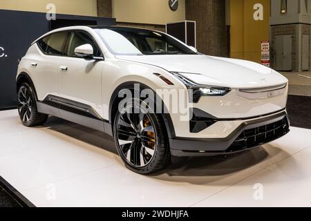 Washington, États-Unis. 19 janvier 2024. La Polestar 3 au salon de l'auto de Washington, DC au Walter E. Washington Convention Center. Crédit : SOPA Images Limited/Alamy Live News Banque D'Images