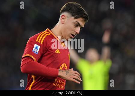 Rome, Latium. 20 janvier 2024. Paulo Dybala de L'AS Roma lors du match de Serie A entre Roma et Hellas Vérone au stade olympique, Italie, le 20 janvier 2024. Crédit : massimo insabato/Alamy Live News Banque D'Images