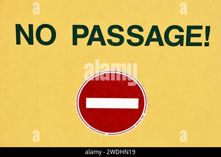 Pas de signe de passage. Banque D'Images