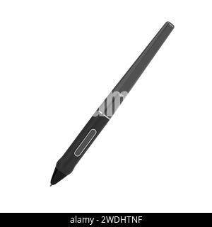 Digital Graphics dessin Tablet Monitor Pen sur un fond blanc. Rendu 3D. Banque D'Images