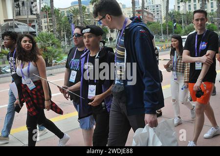 San Diego/california/ 27 septembre 2019/ Premier vendredi du week-end à des milliers de joueurs et de participants delegtaes arrivant pour Twichcon à San Diego Convention Center à San Diego, photo..Francis Dean / Deanpictures. Banque D'Images