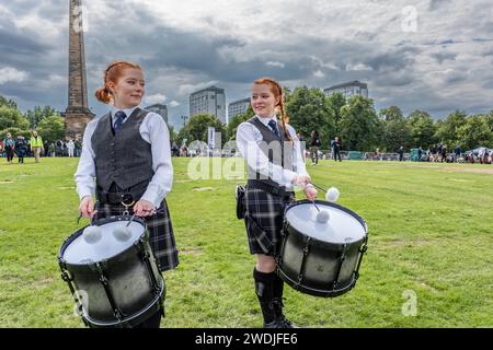 Pipe Bands au World Pipe Band Competition Banque D'Images