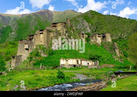 Village de Shatili en Géorgie Europe de l'est Banque D'Images