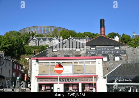 Vue sur le centre-ville d'Oban Banque D'Images