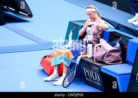 Melbourne, Australie. 20 janvier 2024. Victoria Azarenka lors du tournoi de tennis Australian Open AO 2024 Grand Chelem le 20 janvier 2024 au Melbourne Park en Australie. Photo Victor Joly/DPPI crédit : DPPI Media/Alamy Live News Banque D'Images