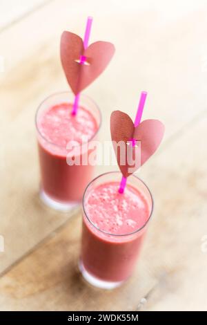Smoothie Canneberge-Framboise Banque D'Images