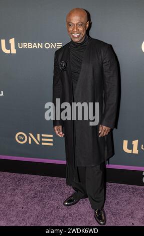 Atlanta, États-Unis. 20 janvier 2024. KEM arrive à Urban One hors : Best in Black 2024 au Coca-Cola Roxy à Atlanta, GA, le 20 janvier 2024. (Photo de Mike Ware/Sipa USA) crédit : SIPA USA/Alamy Live News Banque D'Images