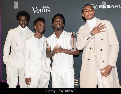 Atlanta, États-Unis. 20 janvier 2024. Wanmor arrive à Urban One hors : Best in Black 2024 au Coca-Cola Roxy à Atlanta, GA, le 20 janvier 2024. (Photo de Mike Ware/Sipa USA) crédit : SIPA USA/Alamy Live News Banque D'Images