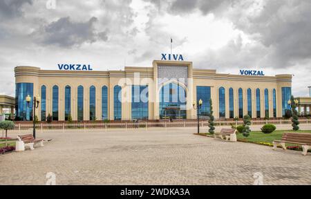 Gare de Khiva. Ouzbékistan Banque D'Images