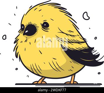 Mignon petit poussin jaune. esquissez pour votre conception. Illustration vectorielle Illustration de Vecteur