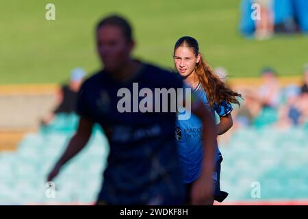 Sydney, Australie. 21 janvier 2024. Indiana dos Santos du Sydney FC regarde lors du match de Rd13 féminin de La A-League entre le Sydney FC et les Newcastle Jets au Leichhardt Oval le 21 janvier 2024 à Sydney, Australie Credit : IOIO IMAGES/Alamy Live News Banque D'Images