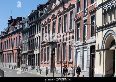 Rue hors-Château, Église Saint-Gérard, notre-Dame-de-l'Immaculée-conception, Liège, Belgique, Europe Banque D'Images