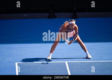 Paris, France. 20 janvier 2024. Victoria Azarenka lors du tournoi de tennis Australian Open AO 2024 Grand Chelem le 20 janvier 2024 au Melbourne Park en Australie. Photo de Victor Joly/ABACAPRESS.COM crédit : Abaca Press/Alamy Live News Banque D'Images