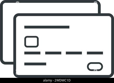 Icône isolée des cartes de crédit et des paiements électroniques Illustration de Vecteur
