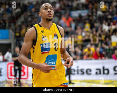 Ludwigsburg, Deutschland. 21 janvier 2024. Jaren Lewis (MHP Riesen Ludwigsburg, #08), GER, MHP Riesen Ludwigsburg vs Rasta Vechta, Basketball, Bundesliga, easycredit BBL, 17. Spieltag, Spielzeit 2023/2024, 21.01.2024, photo : Eibner-Pressefoto/Sascha Walther crédit : dpa/Alamy Live News Banque D'Images