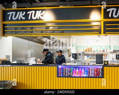 09.01.2024 Blackpool, Lancashire, Royaume-Uni. Le nouveau joyau caché de Blackpool Abingdon Street Market propose une cuisine fantastique de la cuisine de rue inspirée du Punjabi Banque D'Images