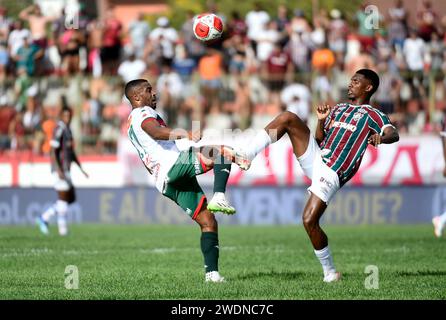 Rio de Janeiro-Brésil ,21 janvier 2024-Fluminense et portuguesa valable pour le championnat de Rio de Janeiro au stade Moça Bonita Banque D'Images
