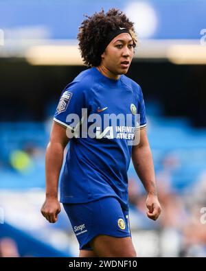 Londres, Angleterre, Royaume-Uni le 21 janvier 2024. Lauren James de Chelsea en action lors du match Chelsea Women contre Manchester United Women Barclays Women's Super League à Stamford Bridge, Londres, Angleterre, Royaume-Uni le 21 janvier 2024 Credit : Every second Media/Alamy Live News Banque D'Images