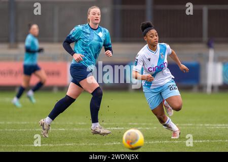 Dratford, Royaume-Uni. 21 janvier 2024. Princes Park, Dartford, Angleterre, janvier 21 2024 l'attaquant de Crystal Palace Araya Dennis (22) lors du match de championnat FA Womens entre London City Lionesses et Crystal Palace à Princes Park, Dartford, Angleterre (Stephen Flynn/SPP) crédit : SPP Sport Press photo. /Alamy Live News Banque D'Images